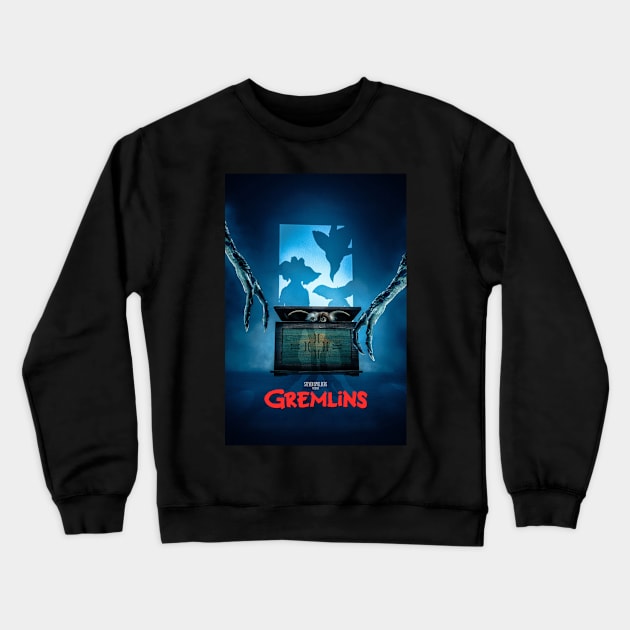 Gremlins Poster Crewneck Sweatshirt by Edumj